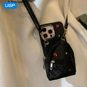 UGP | Unique iPhone Case With Rhinestones and Anti-collision Design Black