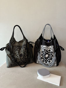 Japanese Style Embroidery Eco-friendly Bag Shopping Bag Handbag Ball Chain Bag New Arrival Large Capacity Shoulder Paisley