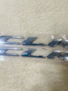 Cặp 2 tem zin dán xe máy nhựa cứng logo Click màu bạc chuẩn zin theo xe siêu sắc nét