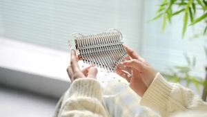 Hluru Kalimba 17 21 Keys Thumb Piano Crystal Acrylic Kalimba 17 21 Key Finger Piano For Beginners And Child Keyboard Instrument