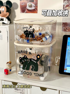 Large Capacity Cosmetic Sample Storage Box Desktop Organizer Transparent Dustproof Cover Throwaway Essence Storage Case