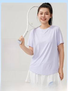 Maxrun Quick Dry Sports T-shirt Womens Slim Fit Yoga Fitness Clothing plus Size Short Sleeve Running Exercise Wear Summer