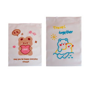 👍ถุงซิปล็อคเก็บเสื้อผ้าลายการ์ตูน ถุงซิปล็อคเก็บของ ถุงเก็บเสื้อผ้า แบบขุ่น ถุงซองซิปล็อค ถุงซิบล็อค ถุงซิปรูด😍 พร้อมส่ง😍