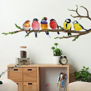 Self-Adhesive Waterproof Decorative Wall Stickers Parrot Childrens Room Living Room Decorations Bird Stickers Pest Control