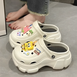 Giày Đế Dày Chống Trượt EVA Cho Nữ Mùa Hè Thường Ngày Đế Cao Su Chống Mùi Đi Biển