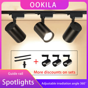 Track spotlights Household lighting commercial exhibition hall clothing store lighting guide lights spotlight cob open mounted track light