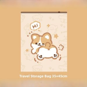 Original Cute Dog Clothes Storage Bag Travel Clothing Underwear Organizer Waterproof Sealed Transparent Zipper Bag