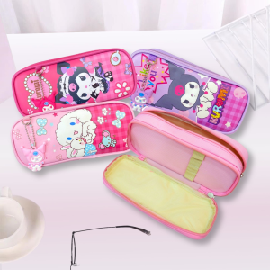 8818 / Girl Kids Pencil Case Kuromi Sanrio Design / Kotak Pensel Budak Perempuan Sekolah Rendah / Tadika / Stationery