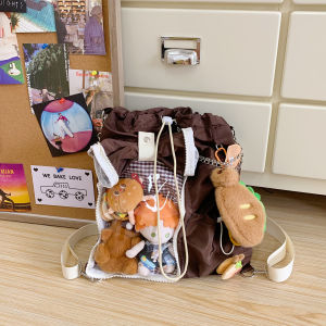 Summer Cartoon Womens Outdoor Nylon Bag Crossbody Bag Shoulder Bag Three-In-One Soft Handle Street Cool Style Fashion Bag