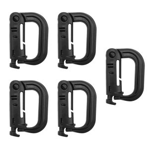 10/5/3/1PCS Outdoor Molle Carabiner D Locking Ring Plastic Clip Snap Type Ring Buckle Carabiner Keychain ITW Fastener Bag Buckle