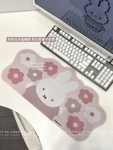 Kawaii Miffy Cute Mouse Pad Cartoon Computer Desk Pad Office Keyboard Pad Student Desk Pad Gift Toy for Girl