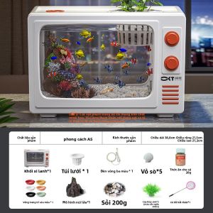 HUICHONG | Bể Cá Trang Trí Phòng Khách Nhỏ Gọn Với Hệ Thống Lọc Và Cung Cấp Oxy Tích Hợp