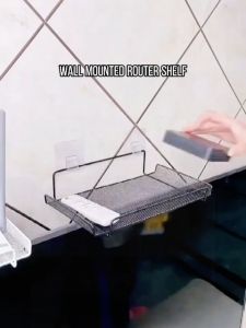 WiFi Router Shelf TV Set-Top Storage Box Waterproof Telephone Storage Rack Wall Mounted Hole-Free Bracket