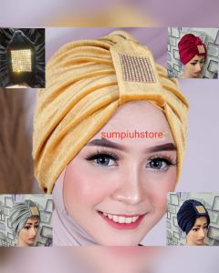 Turban Pesta Swarovsky Mewah