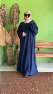 WOSIX GAMIS LD 160 & 140 SUPER JUMBO 7XL WANITA MUSLIM BUSUI CRINKLE AIRFLOW ADEM LONGGAR