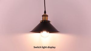 Lampu Gantung Seni Besi Industri Retro Hitam Kap Lampu Lampu Hias Ruang Tamu Nordic Cocok Untuk Pencahayaan Interior Bar Cafe Restoran Loteng Pendant Light