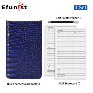 Golf Score Book PU Leather Durable Portable 4 Colors Score Notebook With Pencil And Score Card Golf Accessories Supplies
