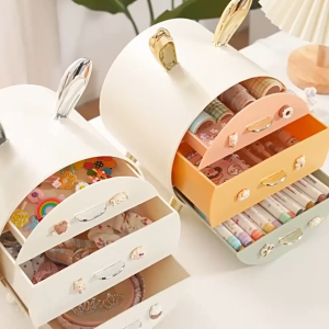 Storage Box 3 Laci Kelinci Aesthetic / Rak Laci Mini Cute Multifungsi / Laci Penyimpanan CF K179