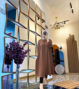 MIDI DRESS AURORA TERBARU BAHAN CRINKLE AIRFLOW