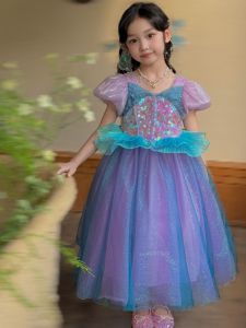 Birthday Party Princess Dress Mermaid Sequin Dress Summer