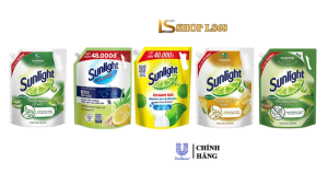 Nước rửa chén Sunlight Trà xanh bịch 3.3kg sạch bong vết bẩn