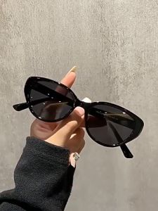 Kacamata Hitam Polarizasi Gaya Korea Retro Mata Kucing Pria Wanita