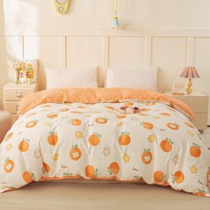 Pure Cotton Duvet Cover Single Piece 100% Cotton Quilt Envelope 150x200 Single Person Dormitory 180x200x230 Double Person