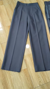quần tây nữ ống suông màu nâu xám ghi lưng cao hach dáng chuẩn phom công sở ( gumac lavender yody thái hòa)