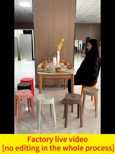 OUTDOORMORE Thickened Plastic Stool Chair 9 Colors Monoblock Chair Stackable Dining Chair Durable Chair