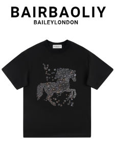 Luxury Trendy Brand Heavy Craftsmanship Warhorse T-Shirt Male