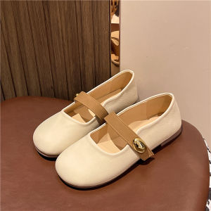 Casual Mary Jane Single Shoes for Women Summer 2025 Fashionable Outdoor Wear Slip-On Korean Style Flat Heel Anti-Slip Rubber Sole