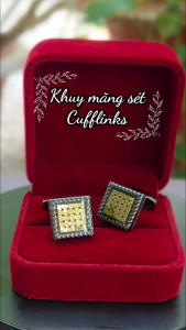 Khuy măng sét - Cufflinks phụ kiện cài áo nam lịch lãm QT968