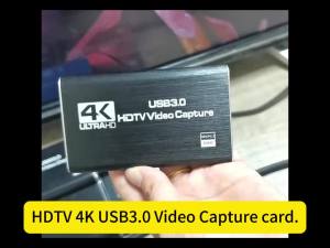 LccKaa | 4K USB 3.0 Video Capture Card 30HZ HDMI-Compatible HD Live Video Recorder Grabber for PC PS4 OBS Game Recording Game Audio Mic