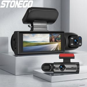 1080P HD Dual Dash Cam Front Rear Camera IR Night Vision G-Sensor 3.16 Inch IPS Screen Car DVR Recorder