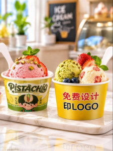 SHIJIKAIYUAN | Custom Disposable Ice Cream Cups for Tasting and Commercial Use