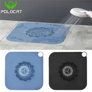 Polocat Bathroom Floor Drain Cover Silicone Sink Filter Deodorant Pad Hair Catcher Stopper Bathroom Accessories New