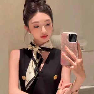 Khăn Choàng Lụa Hoa Hạt Dẻ Cho Nữ 2025 Mùa Xuân Mới Khăn Choàng Cổ Cao Cấp Khăn Choàng Trang Trí Cổ Áo Sơ Mi Trang Trí