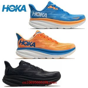 High quality HOKA Clifton 9 Outdoor Running Sneakers Men Elastic Trail Shoes Lightweight Breathable Women Sneakers Casual Shoes