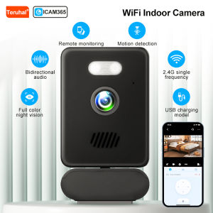 Includes Mobile App 5G/2.4GHz WiFi Indoor Security Baby Camera 360° Pan/Tilt Rotation Two-Way Audio Night Vision And Pet Camera