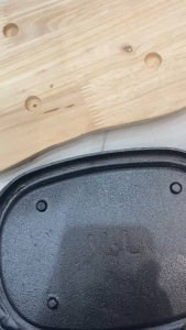 Chảo gang không dính làm bò né Vạn Lợi HÀNG CAO CẤPchảo gang làm bò bít tết kèm đế lót gỗ chống dính