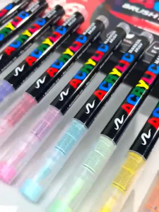【24h】Straight Liquid Acrylic Marker 288 Colors Soft Tip Press-Free Student Art diy Hand-Painted Painting Graffiti Pen