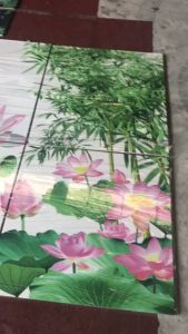 Tranh hoa sen 3d - tranh gạch 3d hoa sen - CVĐ44