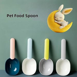 Dog Food Scoop Multifunctional Pet Feeding Spoon with Sealing Clip Grade Plastic Cat Food Dedicated Measuring Spoon