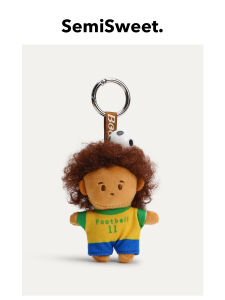 Original Curly-haired Football Player Plush Doll Charm