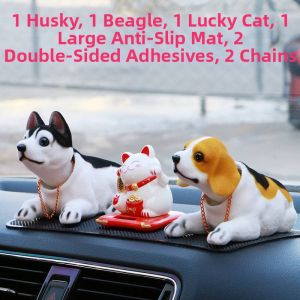 BONINGYU | Solar Powered Waving Fortune Cat Car Dashboard Ornament