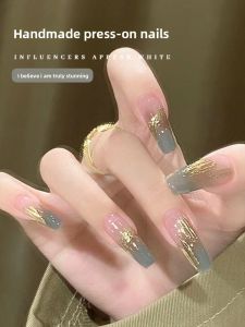 CHUBEISHI | Artisan Handmade Nail Art - Ancient Chinese Style Gold Plated Medium Length