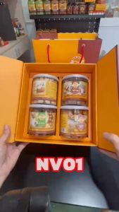 [Quà Tết] 4 Hũ hạt dinh dưỡng sang trọng hạt điều hạt dẻ macca hạnh nhân bơ