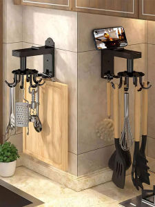 ตู้เสื้อผ้าผนังแบบห้อยได้ 8 แขน จัดระเบียบในครัว จับจีบ ตะเกียบ จักรกลพลาสติก ไม่ต้องเจาะ ตู้เสื้อผ้าแบบยูนิวัล