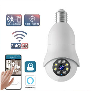 Camera Bóng Đèn FULL HD 1080p  kiểu dáng độc đáo xoay 360 độ hỗ trợ hồng ngoại và flash màu quay đêm - Thẻ Nhớ Không Bao Gồm