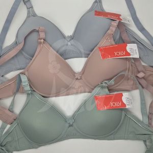 ISWA - 1PCS Bra Wanita Dewasa Bh Jolly Cup Kecil A5 Busa Tipis Tanpa Kawat Kait Belakang Kancing 2
